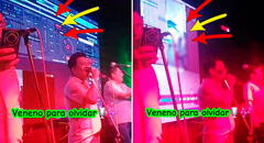Hombre es captado en momento 'privado' por las cámaras de un concierto de cumbia: "Se pasan de fríos"
