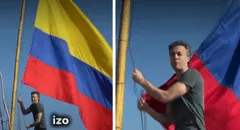 Daniel Quintero, precandidato presidencial, colocó la bandera de Colombia en Santa Rosa: "Es nuestro territorio"