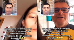 Joven engaña a su papá y le hace creer que está en videollamada con Cristiano Ronaldo: "Eres mi ídolo"