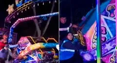 Juego mecánico se cae con personas adentro en parque central de Chosica: causa pánico y deja afectados
