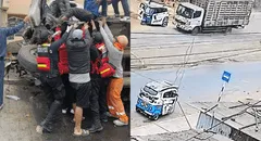 Cámaras de seguridad captan instantes previos a la tragedia en Pasamayito: conductor perdió el control del camión
