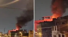 Fuerte incendio afecta vivienda en el Rímac: 10 unidades de bomberos atienden el siniestro
