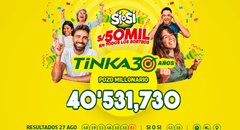 Último resultado de La Tinka: revisa AQUÍ los ganadores del sorteo del domingo 31 de agosto