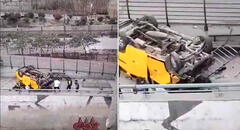 Impactante accidente en el Cercado de Lima: auto se vino abajo en el puente Ricardo Palma y dejó 7 heridos, entre ellos un menor de edad