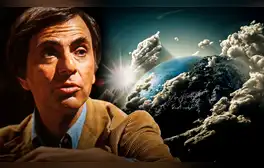 Carl Sagan, astrónomo y presentador del programa científico "Cosmos", fue partidario de prohibir el uso de las armas nucleares, una amenaza latente en la Guerra Fría. Foto: composición de Gerson Cardoso / La República