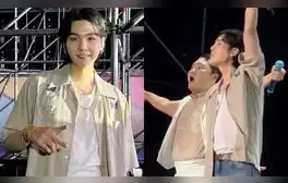 Suga de BTS aparece junto a PSY y cantan ‘That that’ en vivo durante festival