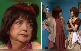 Anabel Gutiérrez fue intérprete de Doña Espotaverderona, mamá de la Chimoltrufia (Florinda Meza) en “Los Caquitos”, serie de 'Chespirito'. Foto: composición La República/Televisa