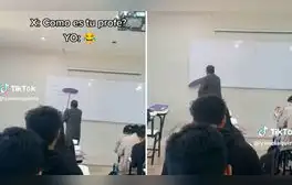 Docente no encuentra mota para limpiar la pizarra y asombra al usar una escoba: "Otro level"