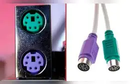 Así lucían los puertos PS/2 y los cables del teclado y ratón antiguos. Foto: shol y meliss/RS