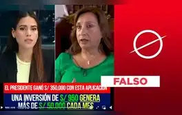 Dina Boluarte no anunció aplicativo con IA para ganar dinero: el video es falso