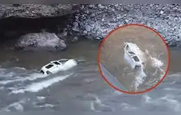 Carretera Central: minivan cae al río Mantaro y es arrastrada por las caudalosas aguas