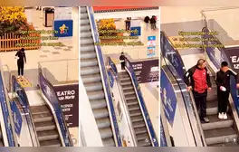 Adolescente no sabía bajar escaleras eléctricas en Plaza Norte y joven lo ayuda: “Vale un Perú”
