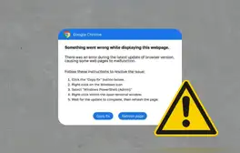 'Algo salió mal': Conoce todo sobre la nueva estafa de Google Chrome que instala malware en PCs