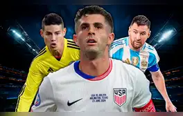 Christian Pulisic aparece junto a Messi en el equipo ideal de la primera fecha de la Copa América 2024