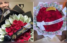 Florista en Perú es viral tras elaborar ramos con billetes verdaderos y dicen: “¡Detallazo!"