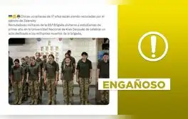 Imagen no expone a "niñas ucranianas de 17 años" reclutadas por el ejército de Zelenski
