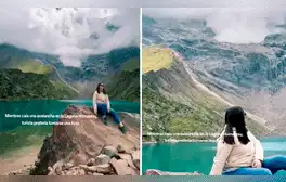 Turista arriesga su vida al decidir tomarse una foto en laguna Humantay del Cusco pese a caída de avalancha
