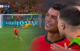 Cristiano Ronaldo estalló en lágrimas tras fallar penal en tiempo extra ante Eslovenia por la Eurocopa