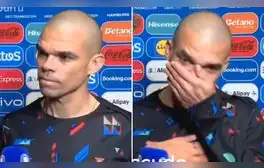 Pepe se rompe en plena entrevista y llora cuando periodista destaca su trayectoria en Portugal