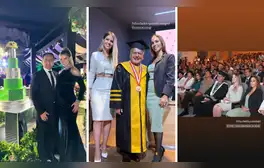 Brunella Horna festeja doctorado de César Acuña y asiste emocionada a su ceremonia: "Felicidades querido suegro"