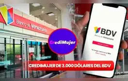 Credimujer del Banco de Venezuela 2024: consulta con cédula cómo ACTIVAR el préstamo de 3.000 dólares