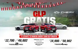 Chery anuncia GLP gratis en sus SUVs Tiggo 2 Pro y Tiggo 4 Pro