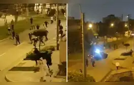 Un grupo de vándalos genera caos en las calles de Pueblo Libre tras enfrentarse a piedrazos