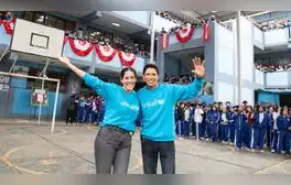 Gianella Neyra y André Silva: Actores resaltan proyectos de escolares de Carabayllo