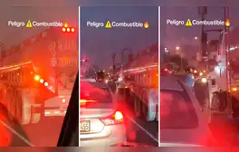 Malabarista sorprende a conductores en Perú al realizar peligroso acto con fuego frente a camión de combustible