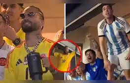 Maluma discute enojado con hinchas argentinos durante la derrota de Colombia en la final de la Copa América 2024