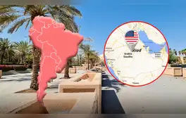 El terreno de un país de Sudamérica en Arabia Saudita que Estados Unidos usa como estacionamiento hace 15 años
