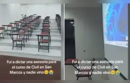 Profesor de San Marcos queda sorprendido al ir a dictar curso de asesoría y encontrar el salón vacío: “Hay prioridades”
