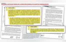 Ley de impunidad: Ministerio de Justicia emite informes contradictorios