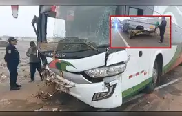 Panamericana Norte: camioneta choca con bus de la empresa Cavassa por cerrarle el paso y deja un herido grave