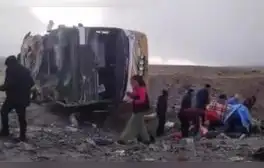 Ayacucho: despiste de bus interprovincial deja 4 muertos y 22 heridos