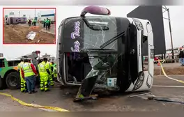 Accidente en Panamericana Sur deja 4 muertos y 22 heridos tras volcadura de bus a la atura de Lurín