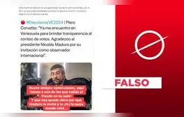 Piero Corvetto no agradeció a Nicolás Maduro por estar en Venezuela como observador de las elecciones