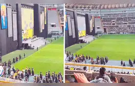Adventistas sorprenden al realizar ceremonia de graduacion de estudios bíblicos en el Estadio Nacional
