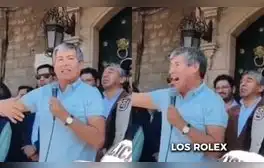 Wilfredo Oscorima pregunta a ayacuchanos “quién trae los presupuestos” para obras y estos le responden: “¡Los Rolex!”