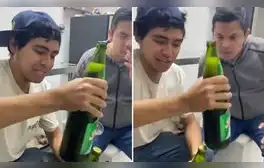 Peruano muestra truco para abrir cerveza sin destapador y dicen: “¿Recién se enteraron?”