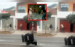 ¡Guerra de escobas! Captan a vecinos en Perú peleándose al mismo estilo de Don Ramón y Doña Florinda