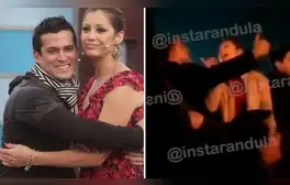 Christian Domínguez y Karla Tarazona se dedican canciones y lucen cariñosos en evento en Arequipa
