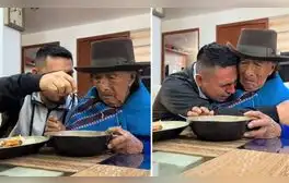 Joven peruano agradece a su abuelita y ambos terminan llorando: "Ahora me toca cuidarte"