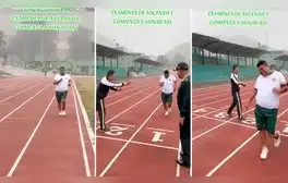 Policía termina sin aliento tras correr en examen físico y lo trolean: “El ladrón llegó hace 3 horas”