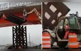 Trabajador de grúa en puerto Chancay se salva de morir por poco tras caída de un muro metálico