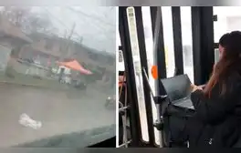 Pasajeros captan a joven con su laptop en el bus y usuarios le dicen: “Eso es tener coraje”