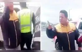 Policía de tránsito multa a su propio padre, este enfurece y desata polémica en redes