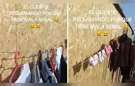Técnico de internet descubre que cable de fibra es usado como tendal y bromea: "Secado de alta velocidad"