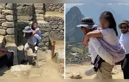 Machu Picchu: guía cusqueño cargó a niña con discapacidad física y acción es aplaudida en redes