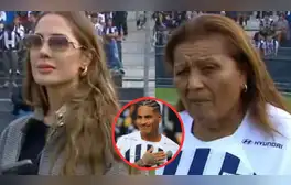 Ana Paula Consorte y Doña Peta no ocultan su lejanía en plena bienvenida de Paolo Guerrero a Alianza Lima